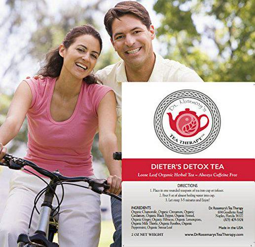 Dieters Detox Tea - Cleanse Toxins from Fat Cells and Reduce Bloating While Losing Weight - Boost Metabolism - Appetite Suppressant- Organic Caffeine Free Loose Herbal Tea Blend - Gluten Free