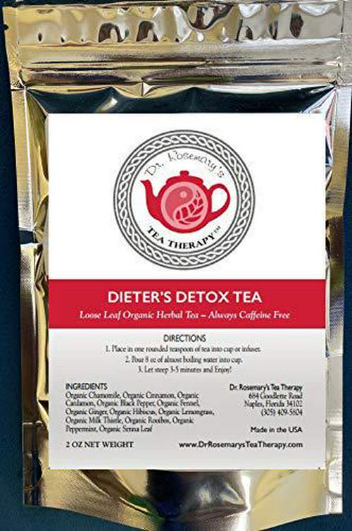 Dieters Detox Tea - Cleanse Toxins from Fat Cells and Reduce Bloating While Losing Weight - Boost Metabolism - Appetite Suppressant- Organic Caffeine Free Loose Herbal Tea Blend - Gluten Free