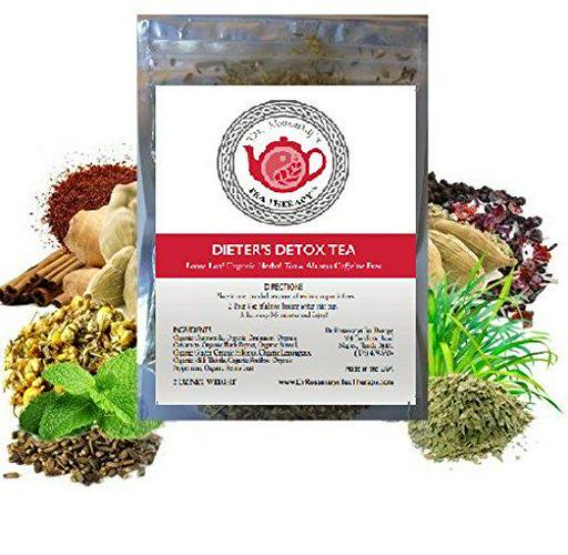 Dieters Detox Tea - Cleanse Toxins from Fat Cells and Reduce Bloating While Losing Weight - Boost Metabolism - Appetite Suppressant- Organic Caffeine Free Loose Herbal Tea Blend - Gluten Free