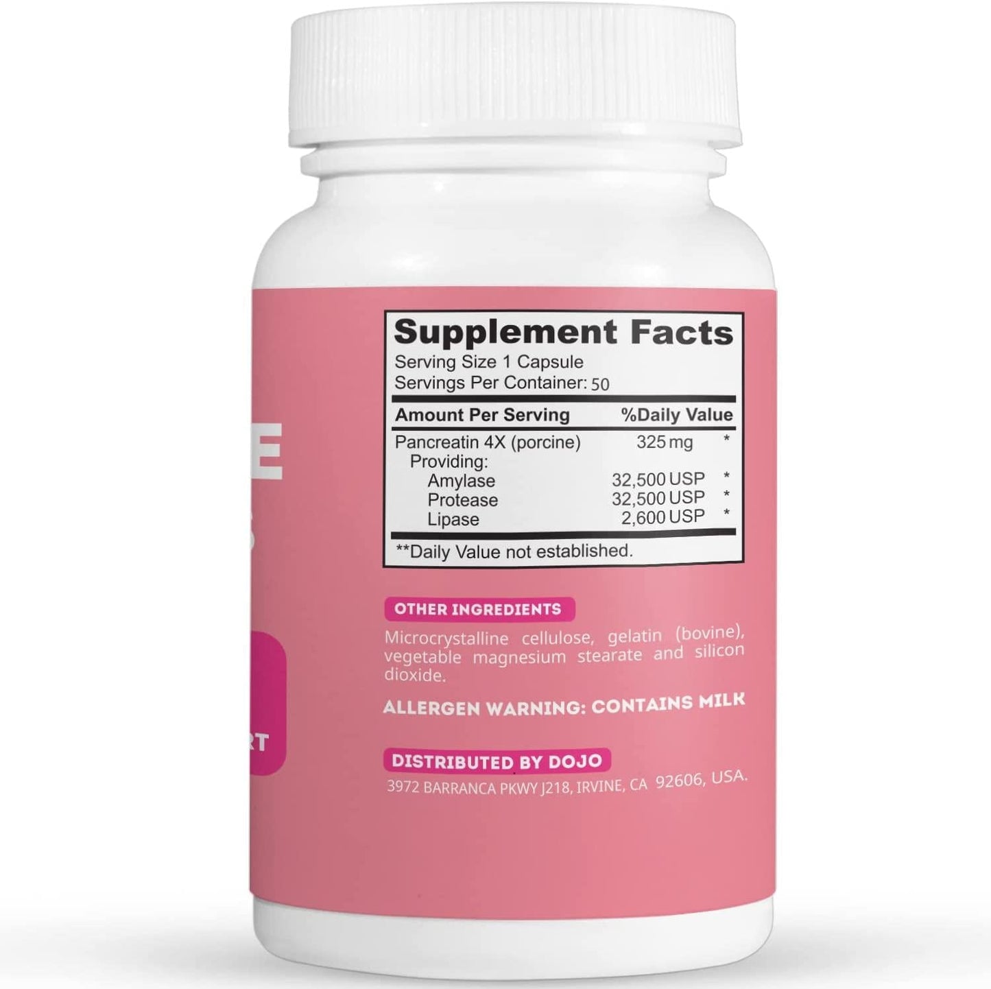 Digestive Enzymes (2 Pack) - Kate Natural. Ideal for Fighting Bloating and Acid Reflux. Digestion Support. 325mg Per Serving. (2 Pack - 100 Capsules Total).