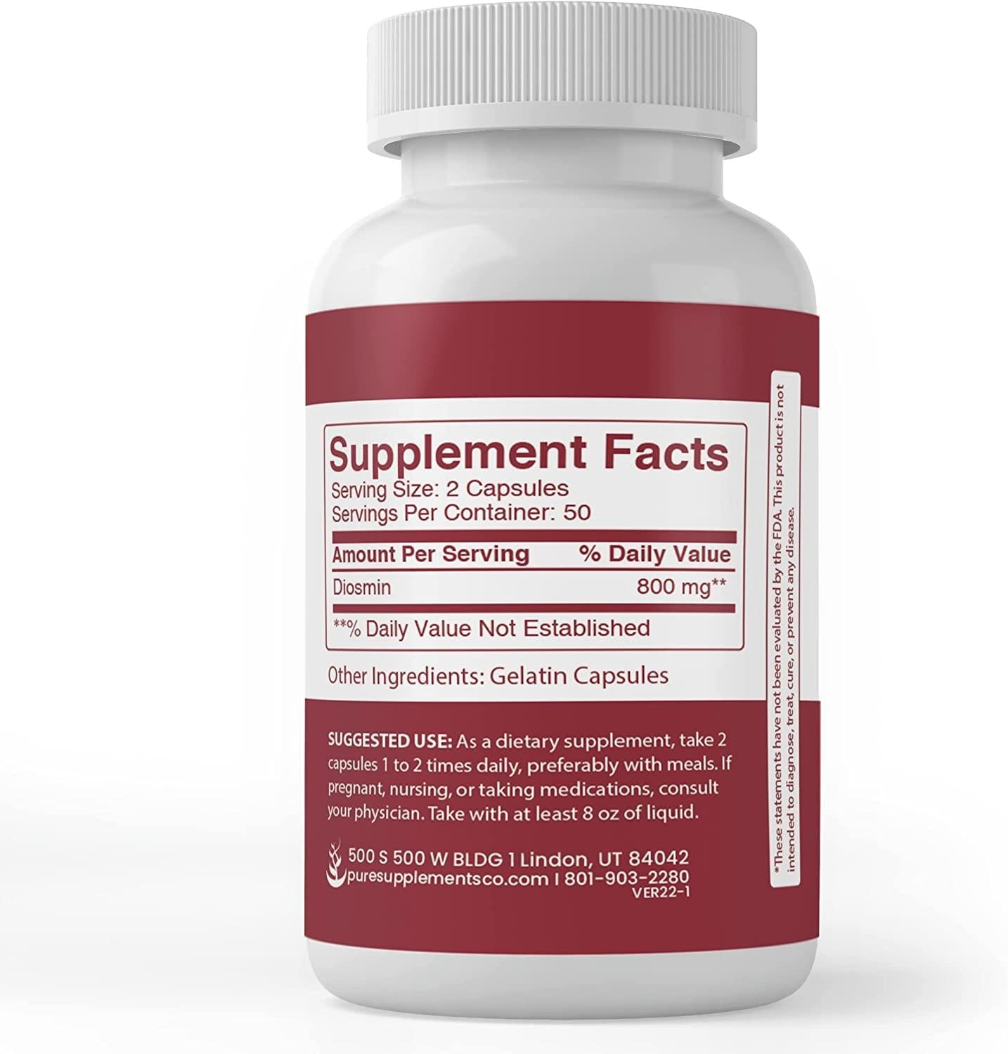 Diosmin (100 Capsules) Vein Health, Anti-Inflammatory*