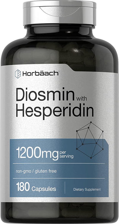 Diosmin and Hesperidin | 1200 mg | 180 Capsules | Non-GMO, Gluten Free | by Horbaach