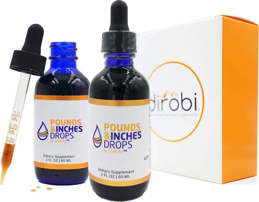 Dirobi Pounds and Inches Weight-Loss Drops, Liquid Weight-Loss Supplement for Women and Men, Diet-Pill Alternative with Delicious Blueberry Flavor