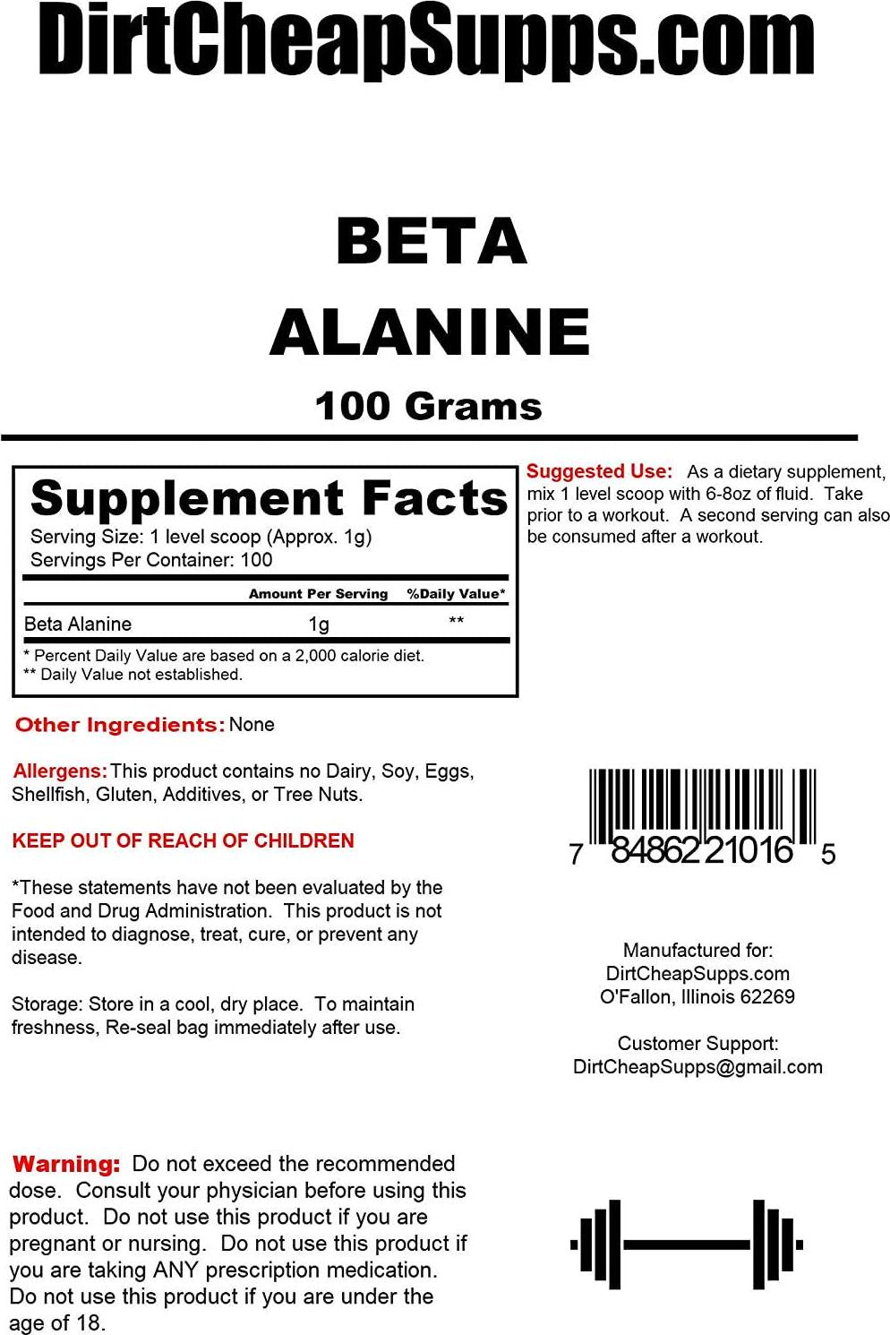 DirtCheapSupps Beta Alanine 100g