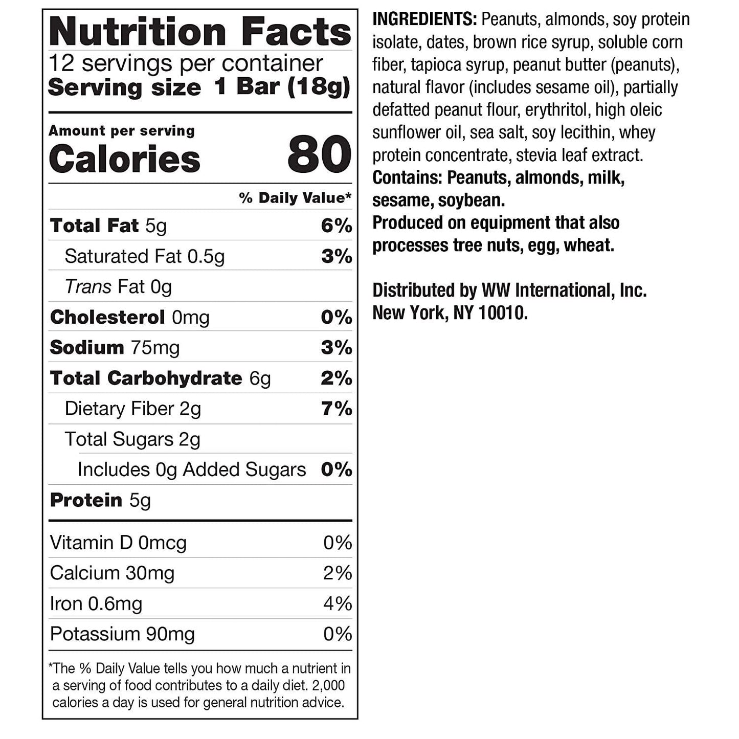 Discontinued: WW Sweet and Salty Nut Mini Bar - High Protein Snack Bar, 2 SmartPoints - 3 Boxes (36 Count Total) - Weight Watchers Reimagined