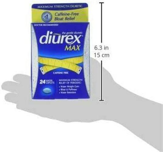 Diurex Max Water Caplets Caffeine Free - 24 Caplets, Pack of 5