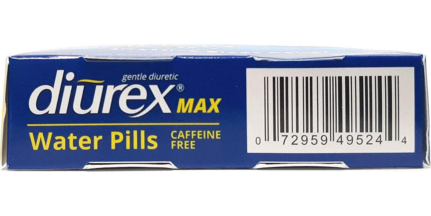 Diurex Max Water Caplets Caffeine Free - 24 Caplets, Pack of 4