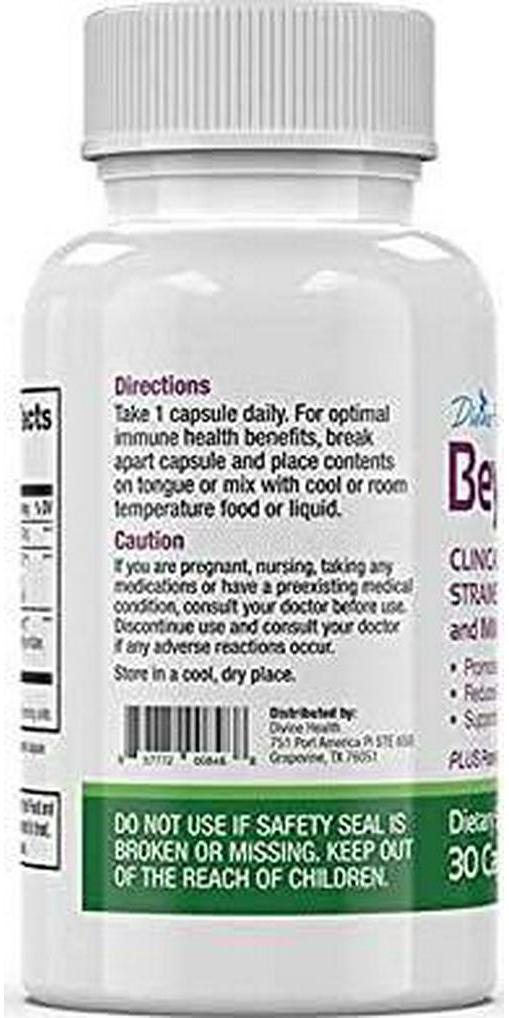 Divine Health's Beyond Biotics Ultra Blend Probiotics | 12 Billion CFU Probiotics | 30 Capsules | 30 Servings |