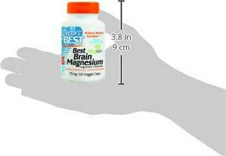 Doctor's Best Brain Magnesium, Non-GMO, Vegan, Gluten Free, 75 mg, 60 Veggie Caps