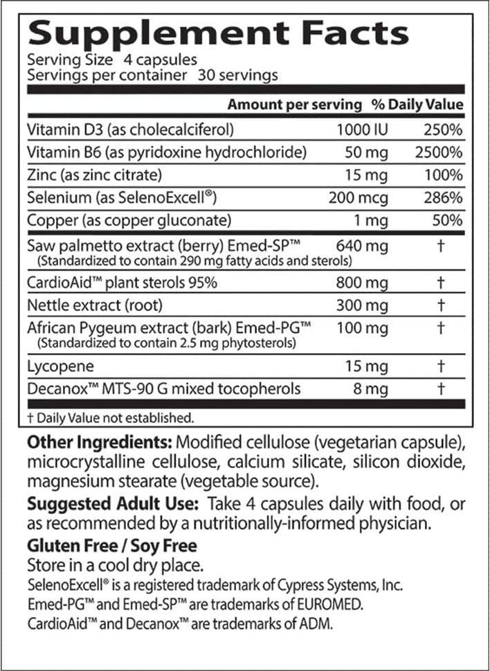 Doctor's Best Comprehensive Prostate Formula,Veggie Caps, 120-Count