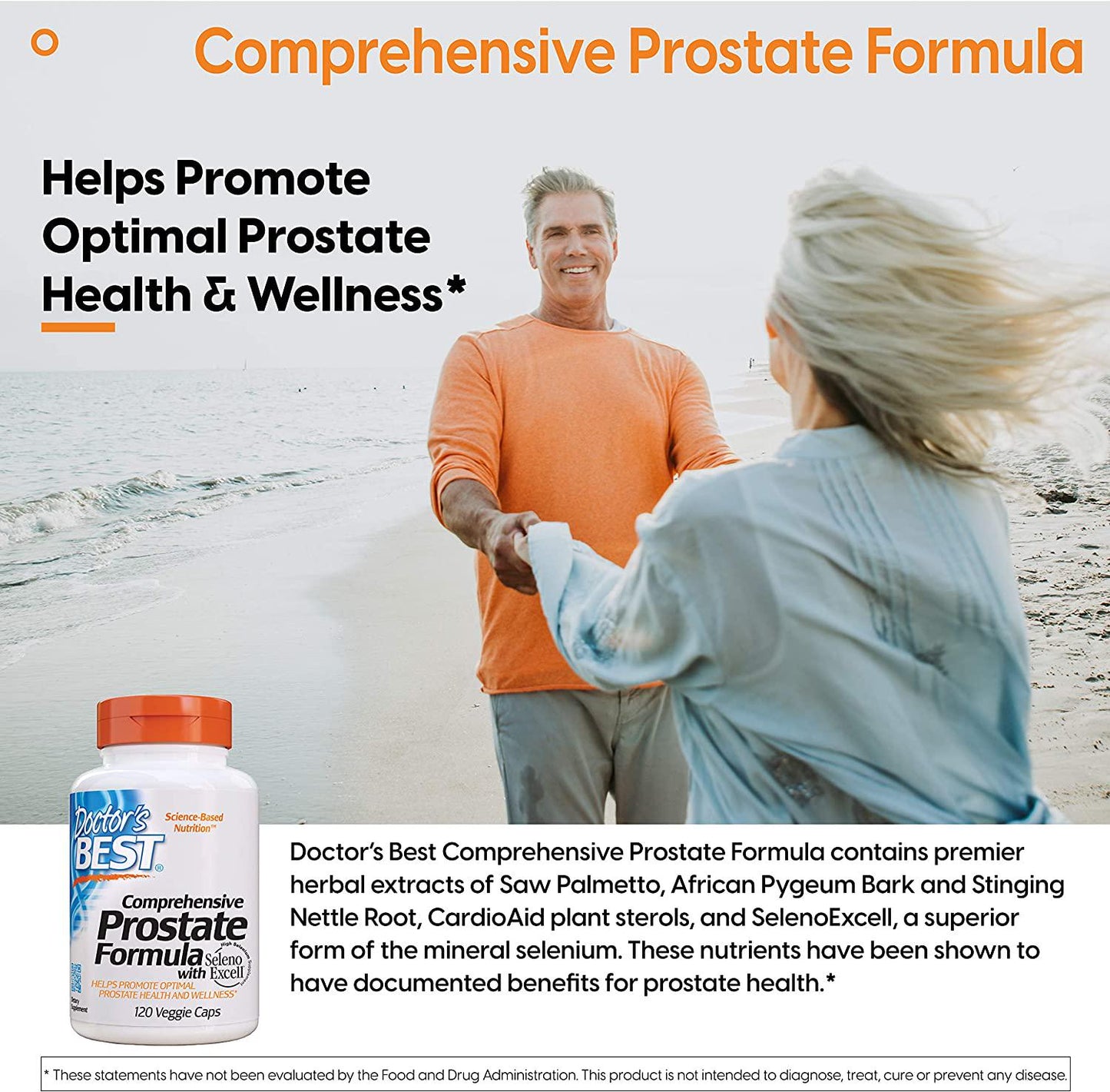 Doctor's Best Comprehensive Prostate Formula,Veggie Caps, 120-Count