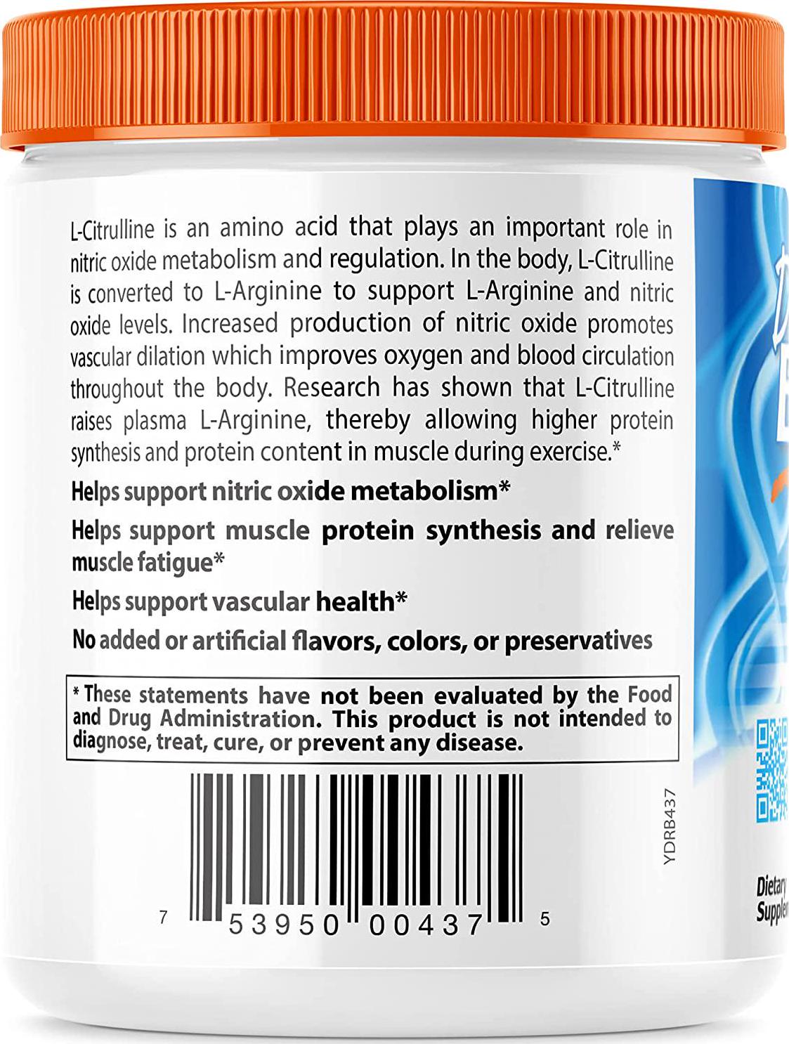 Doctor's Best L-Citrulline Powder - Non-GMO, Vegan, Gluten & Soy Free - 200g