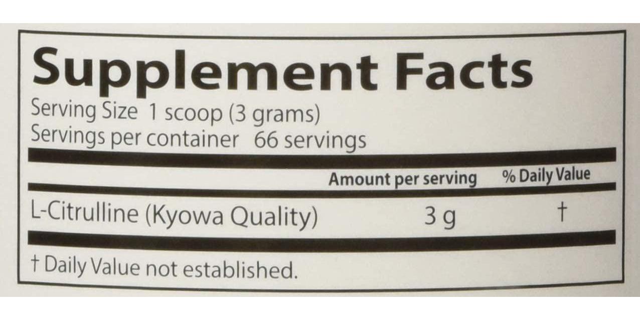 Doctor's Best L-Citrulline Powder - Non-GMO, Vegan, Gluten & Soy Free - 200g