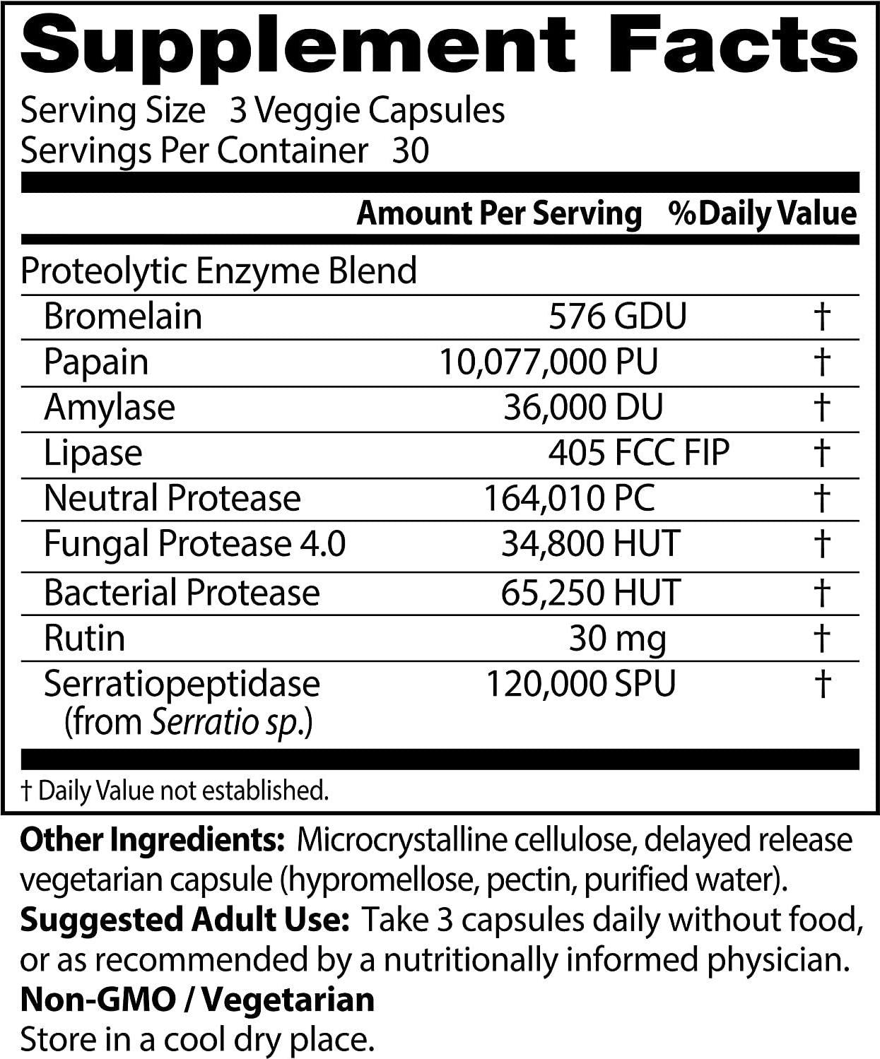Doctor&#039;s Best Proteolytic enzymes, Digestion, Muscle, Joint, Non-GMO, Gluten Free, Vegetarian, 90 Veggie Caps
