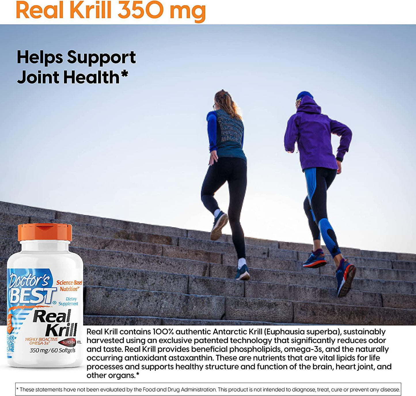 Doctor's Best Real Krill, 350mg 60-Count