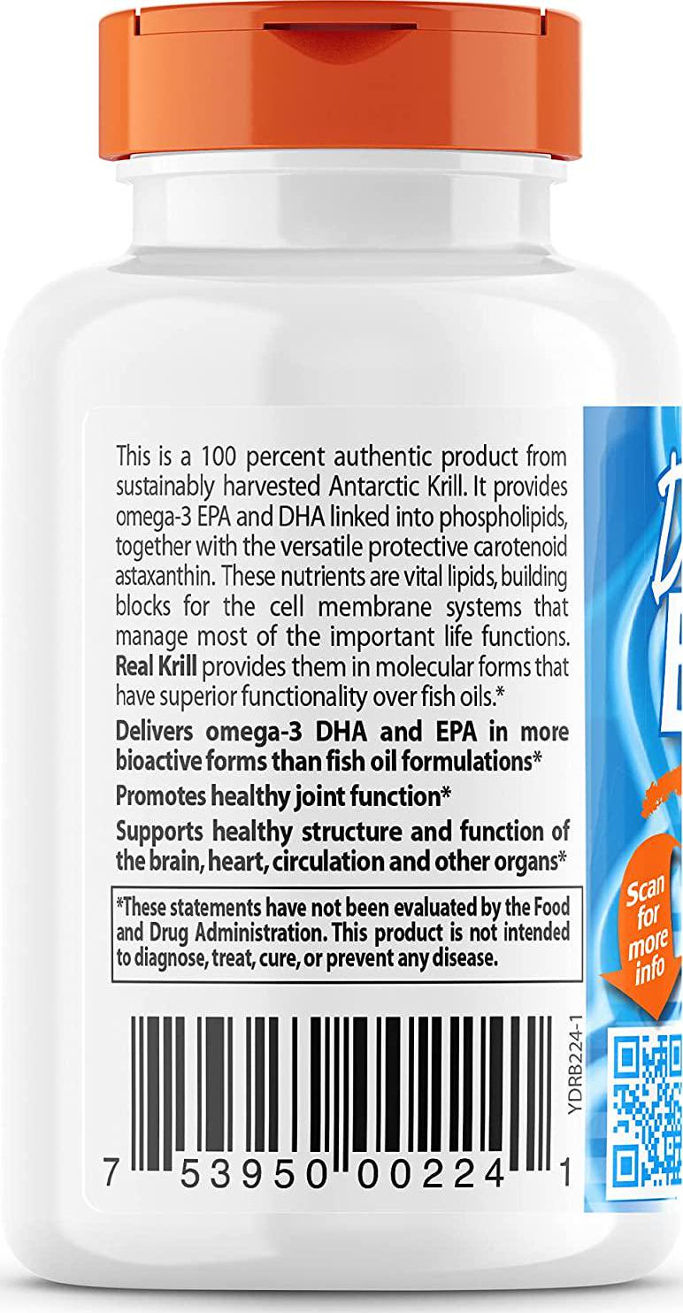 Doctor's Best Real Krill, 350mg 60-Count