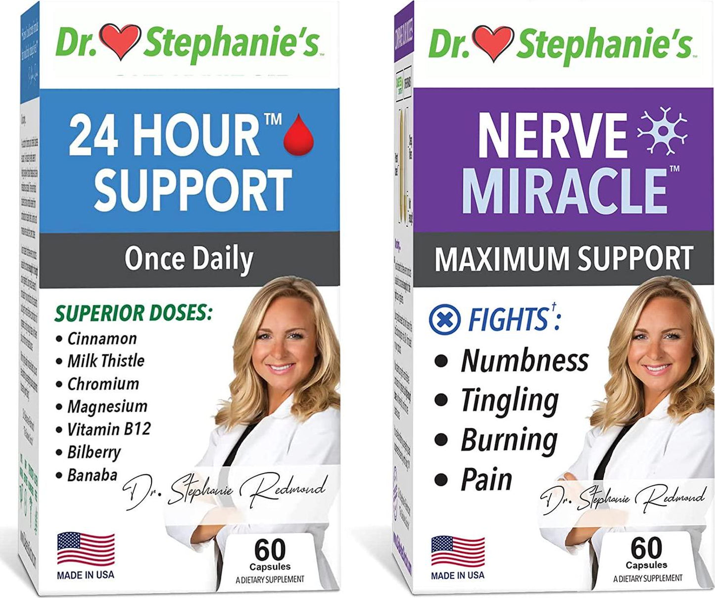 Doctor Stephanie's 24 Hour + Nerve Miracle Bundle - Daily Supplements