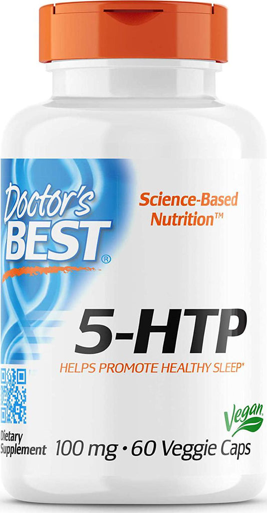 Doctor's Best 5-Htp Non-GMO, Vegan, Gluten Free, Soy Free, 100 Mg, 60 Veggie Caps