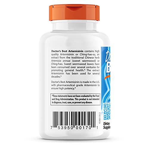 Doctor's Best Artemisinin, Non-GMO, Vegan, Gluten Free, 90 Veggie Caps