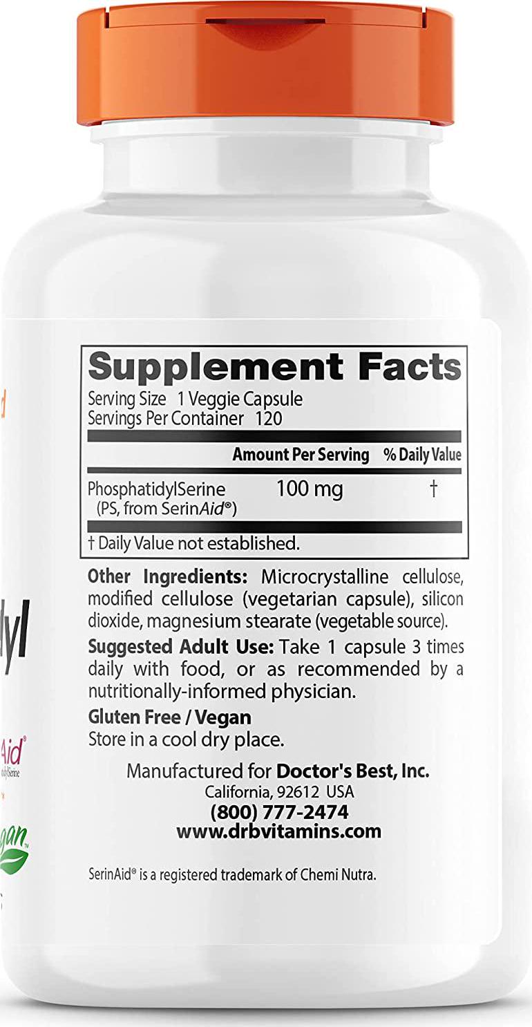 Doctor's Best Best Phosphatidyl Serine 100, 120-Count
