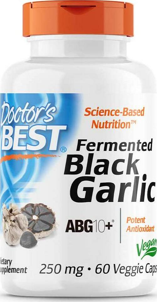 Doctor's Best Black Garlic Extract ABG10+ 250mg Supports Healthy Blood Pressure Cholesterol Boost Immunity Potent Antioxidant, 60 Count