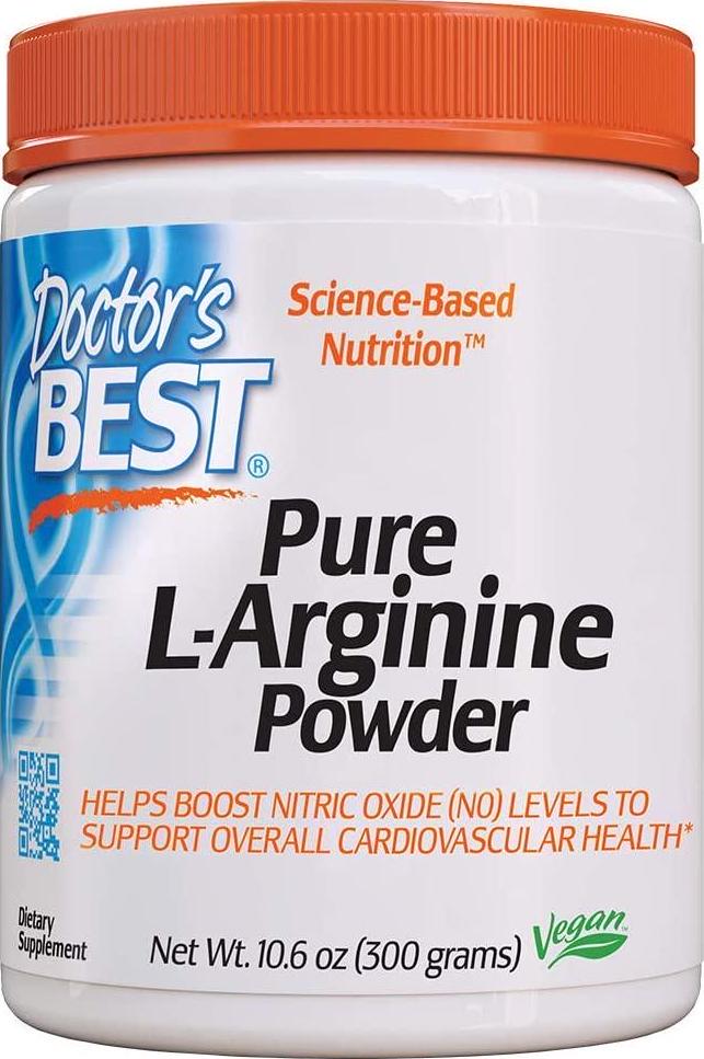 Doctor's Best L-Arginine Powder, Non-GMO, Vegan, Gluten Free, Soy Free, Helps Promote Muscle Growth, 300 Grams
