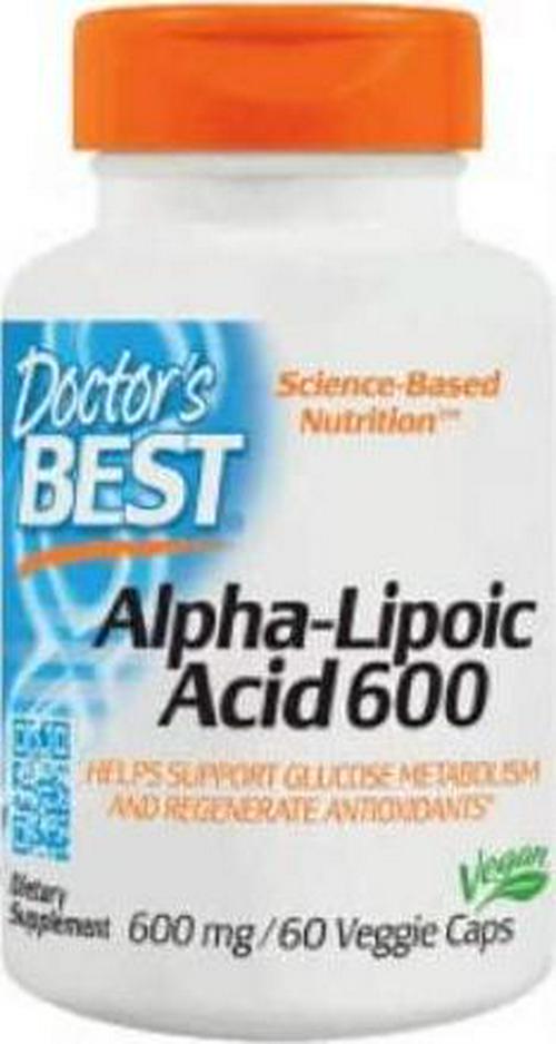 Doctors Best Best Alpha Lipoic Acid, 600 mg, 60 Veggie Caps