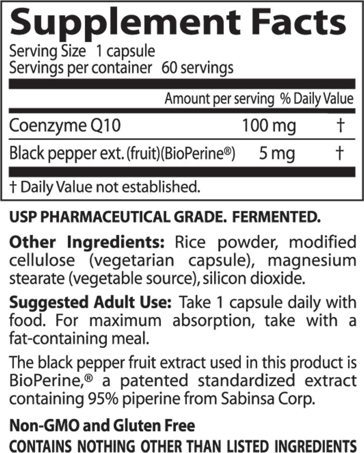 Doctors Best High Abspt Coq10 W/Bioperine, 60 CT