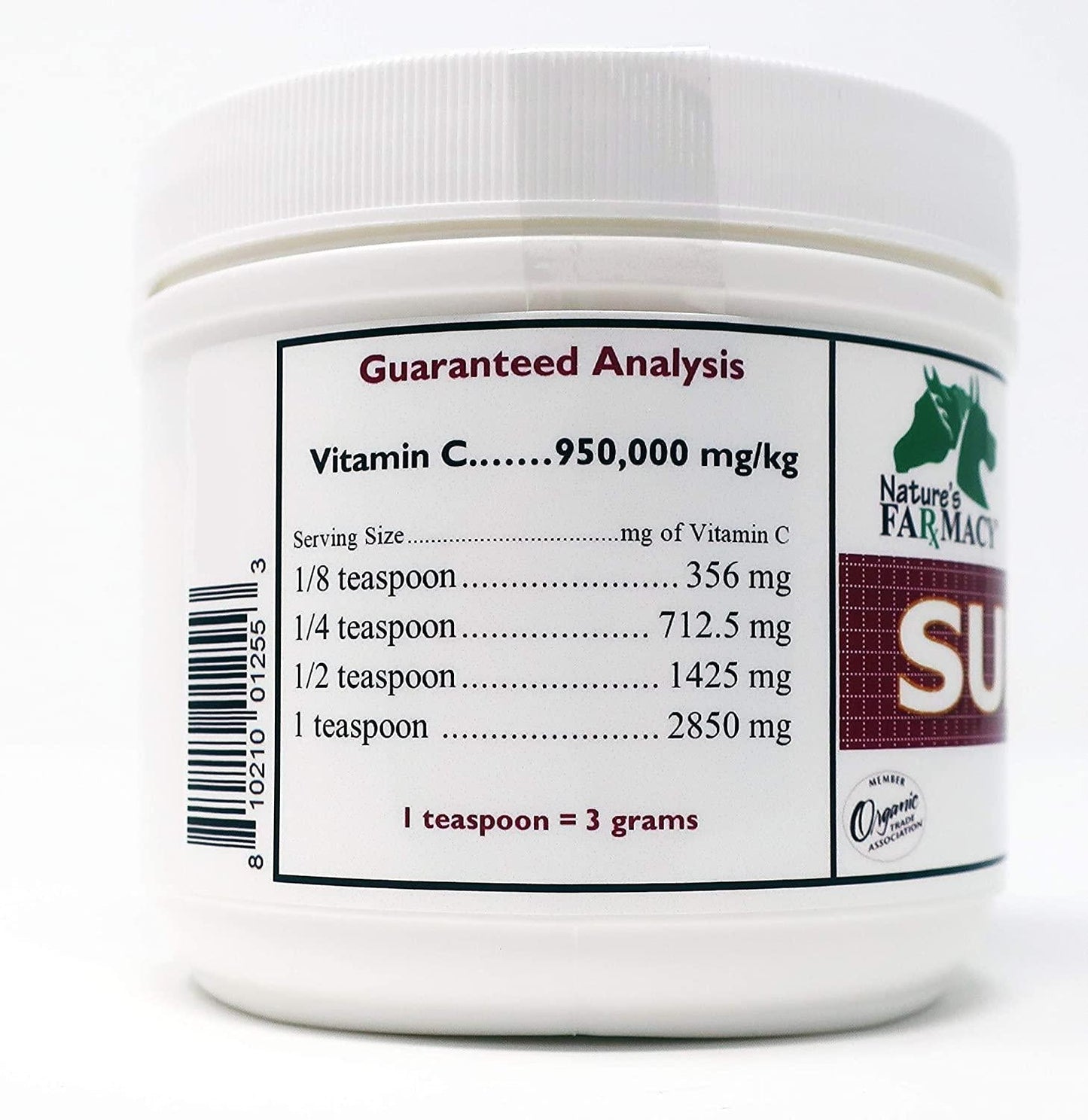 Dogzymes Super-C 1 Pound 2850mg Vitamin C per Teaspoon