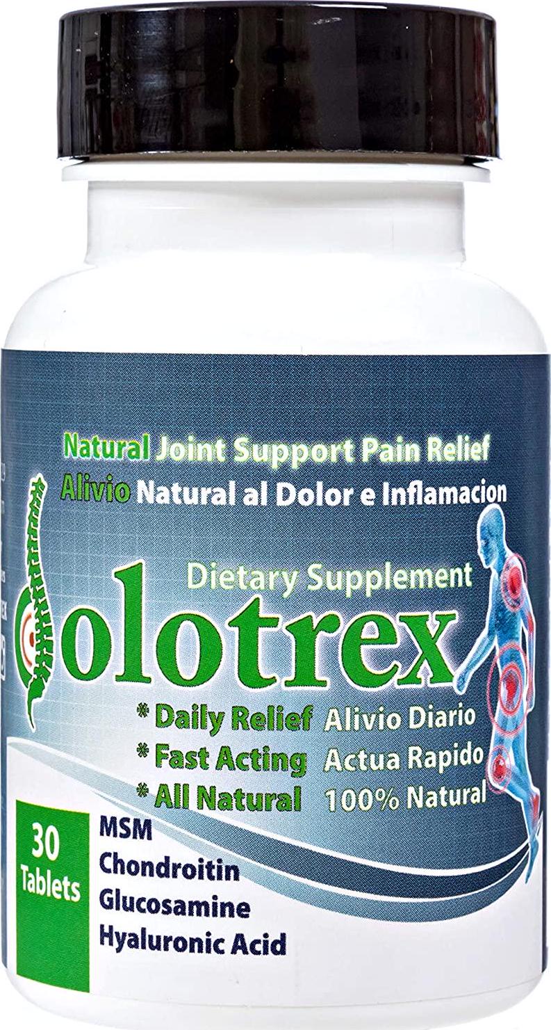 Dolotrex Fast Acting Pain and Inflammation Relief Supplement for Joint, Muscle and Back Pain All Natural Alivio al Dolor e Inflamacion de Articulaciones, Musculos, Coyunturas y Mas -30 Count