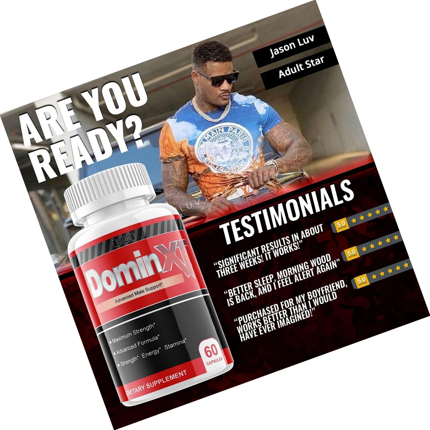 Dominxt Muscle Formula Pills Advance Booster Supplement XT Builder (1 Pack)