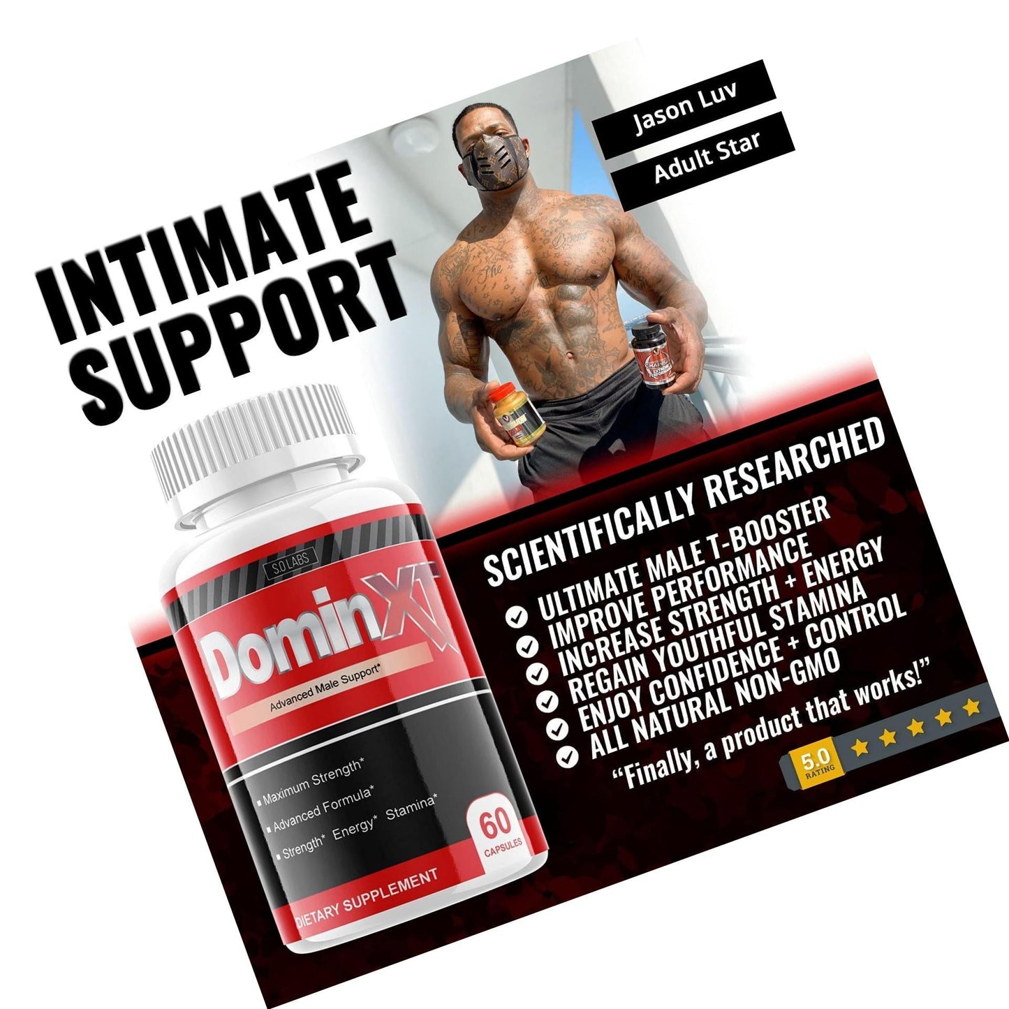 Dominxt Muscle Formula Pills Advance Booster Supplement XT Builder (1 Pack)