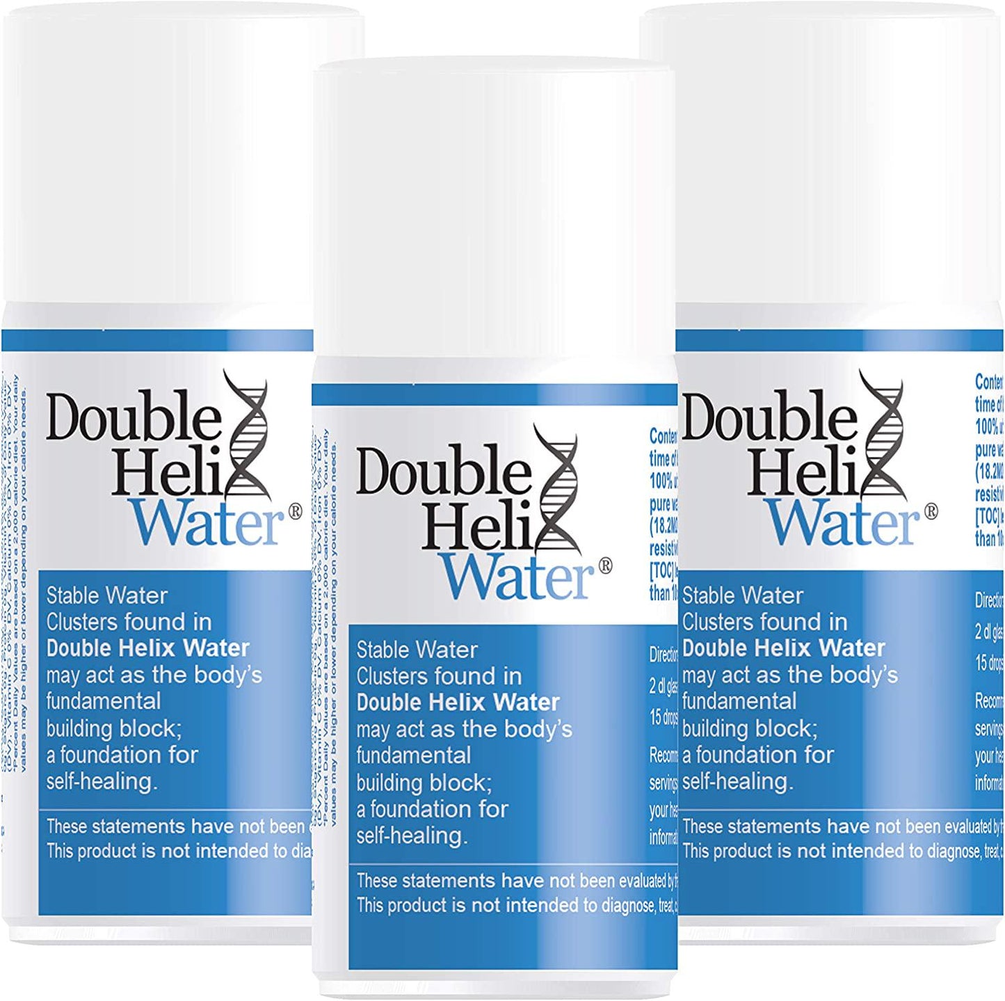 Double Helix Water (15 ml) 3 Pack - Immune Support, Anti Inflammation, Energy Supplement Water Drops Recovery Drink