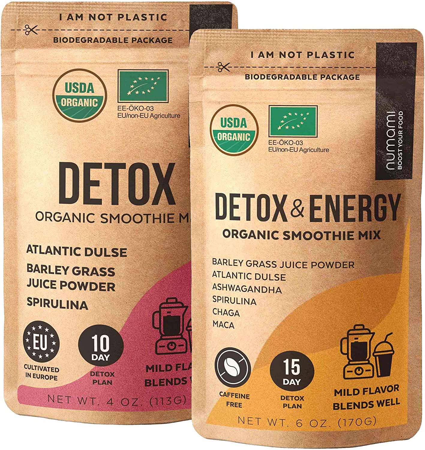 Double Up Your Detox Plan with Energy Smoothie Mix for Ultimate Detoxification and Metabolism Boost Giving You More Energy Without Caffeine.