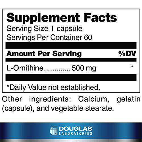 Douglas Laboratories L-Ornithine | Amino Acid Supplement for Liver, Wound Healing, and Gastrointestinal Support* | 60 Capsules