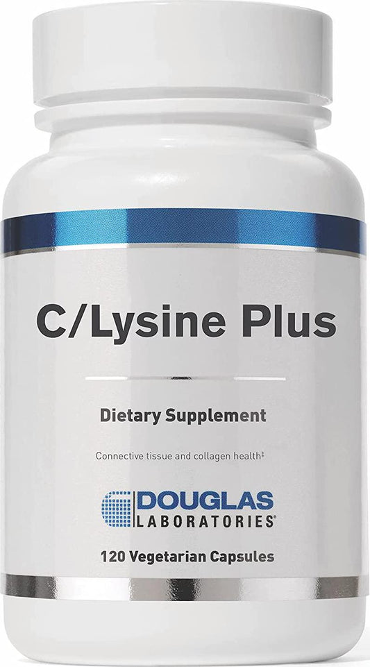 Douglas Laboratories C/Lysine Plus | Vitamin C and L-Lysine to Support Connective Tissues and Collagen | 120 Capsules
