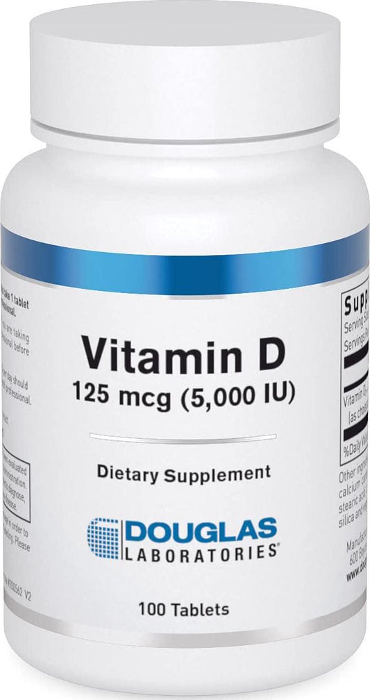 Douglas Laboratories - Vitamin D (5,000 I.U.) - Vitamin D3 Health Supplement - 100 Tablets