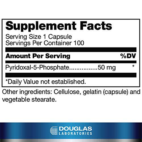 Douglas Laboratories Pyridoxal-5-Phosphate (50 mg.) | Vitamin B6 to Support Neurological Health and Cardiovascular System | 100 Capsules