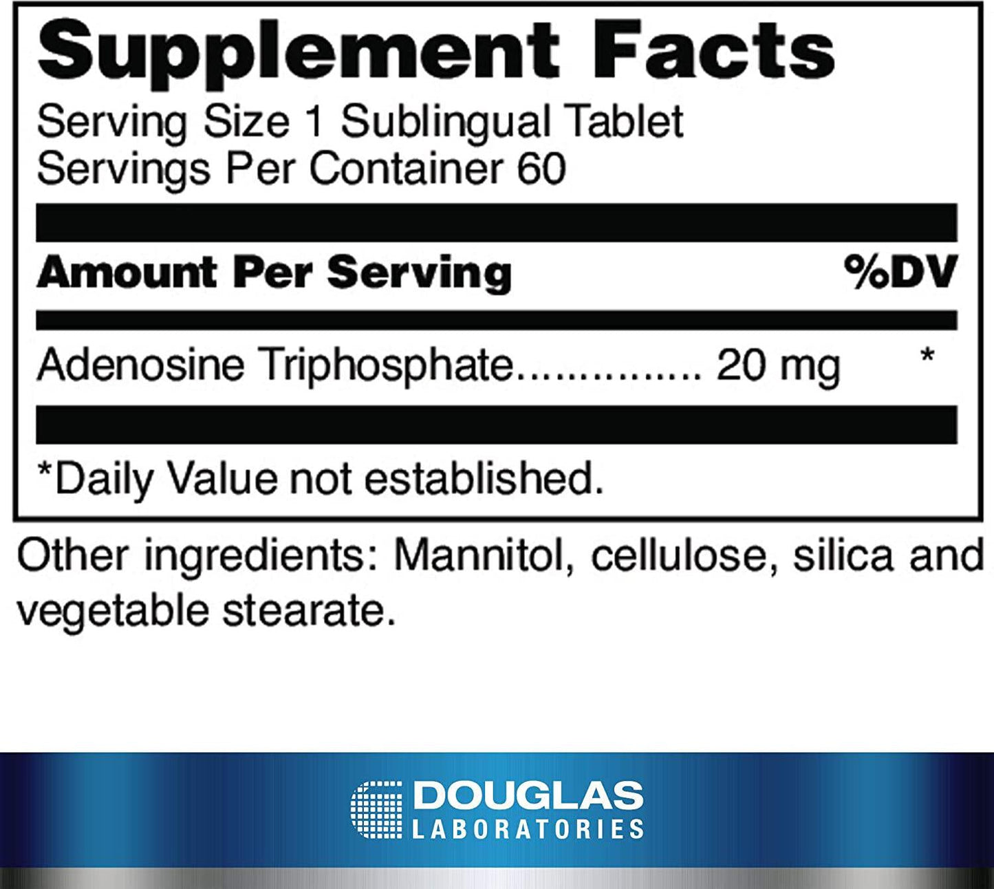 Douglas Laboratories ATP-20 (Sublingual) | Adenosine Triphosphate Dissolvable Tablet for Cellular Energy Support | 60 Tablets