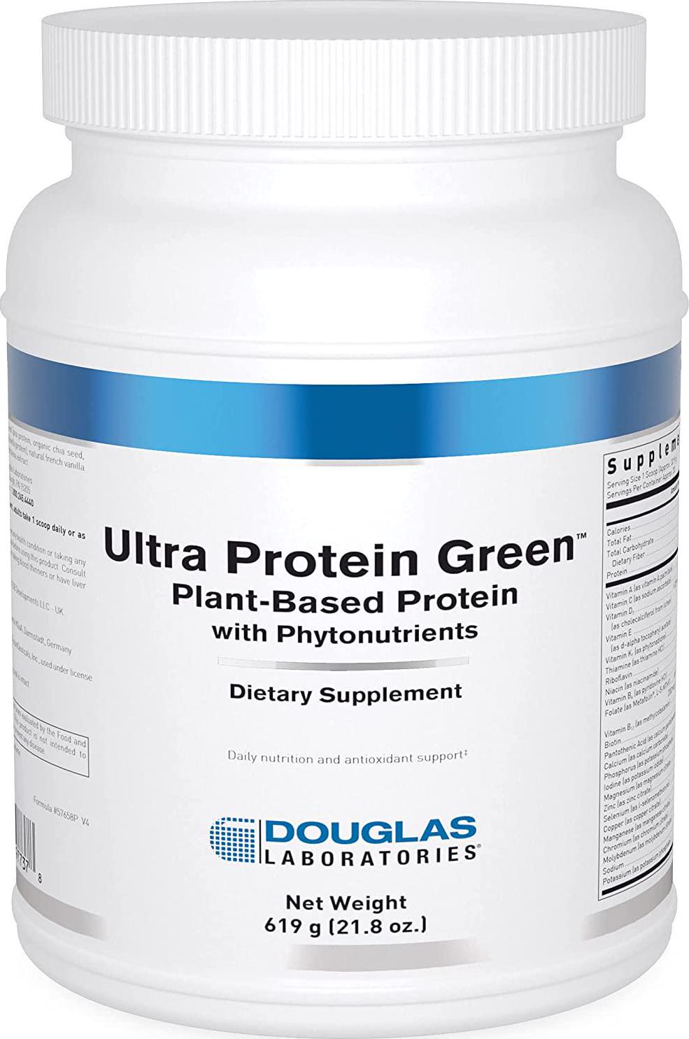 Douglas Laboratories Ultra Protein Green | Vanilla Plant-Based Protein Powder | 21.8 Ounces