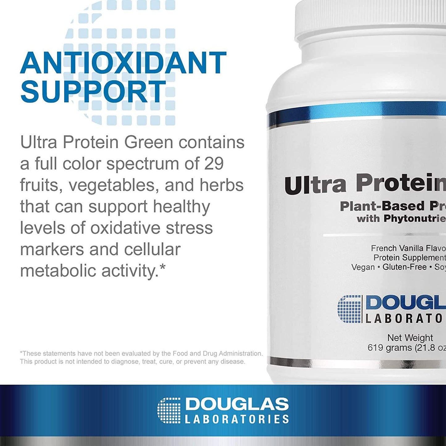 Douglas Laboratories Ultra Protein Green | Vanilla Plant-Based Protein Powder | 21.8 Ounces