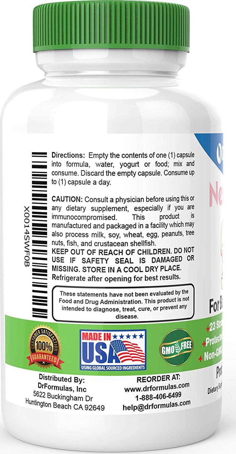 DrFormulas Nexabiotic Probiotic Powder for Babies Infants and Kids Probiotics with Saccharomyces Boulardii L. Acidophilus B. Infantis Better Than Gripe Water or Baby Drops 30 Servings