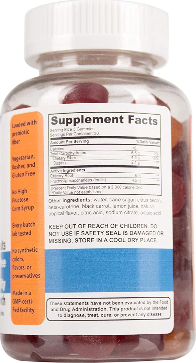 DrFormulas Prebiotic Fiber Gummies Supplement for Kids Constipation Relief and Adults for Probiotic Growth and Healthy Digestion, Certified Vegetarian, Gluten Free, 30-Day Chewable Supply| Nexabiotic