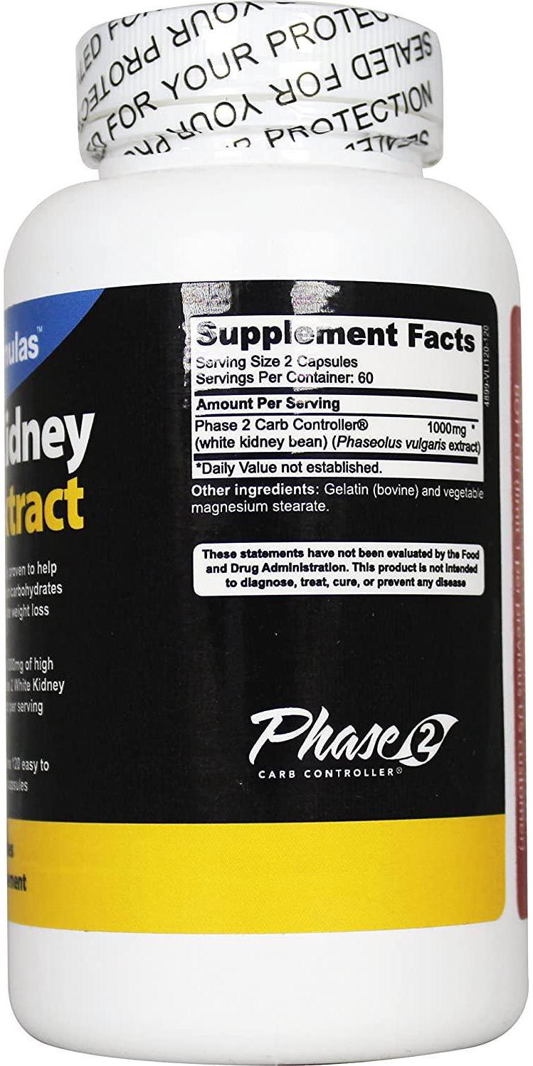 DrFormulas White Kidney Bean Extract Carb Blocker and Appetite Suppressant / Control | Weight Loss Pills for Women and Men Supplements, 1000 mg 120 Capsules