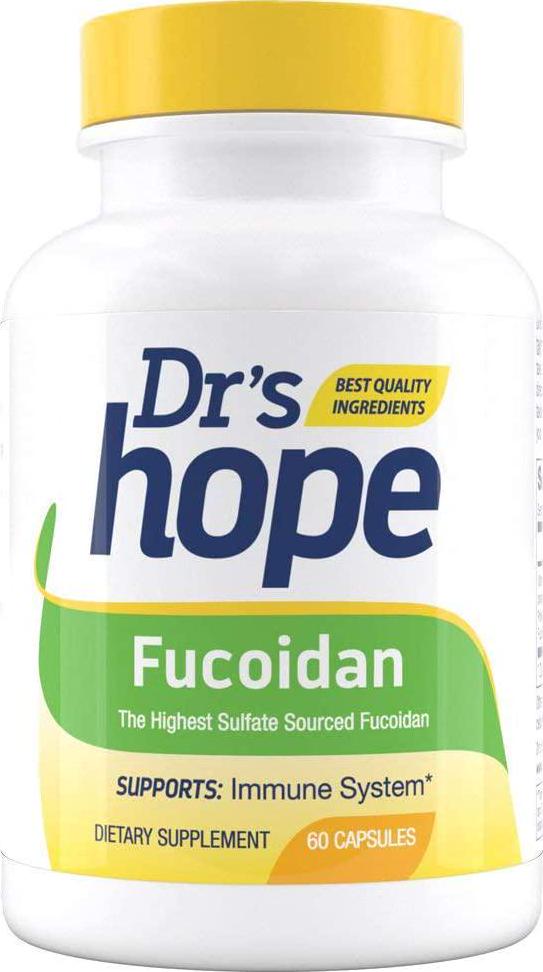 Dr's Hope Fucoidan Supplement(Brown Seaweed Extract) 85% Highest Sulfate Amount - Supports Immune System and Antioxidant Health - Vegan, No Artificial Additives, 60 Veggie Caps - Made in USA