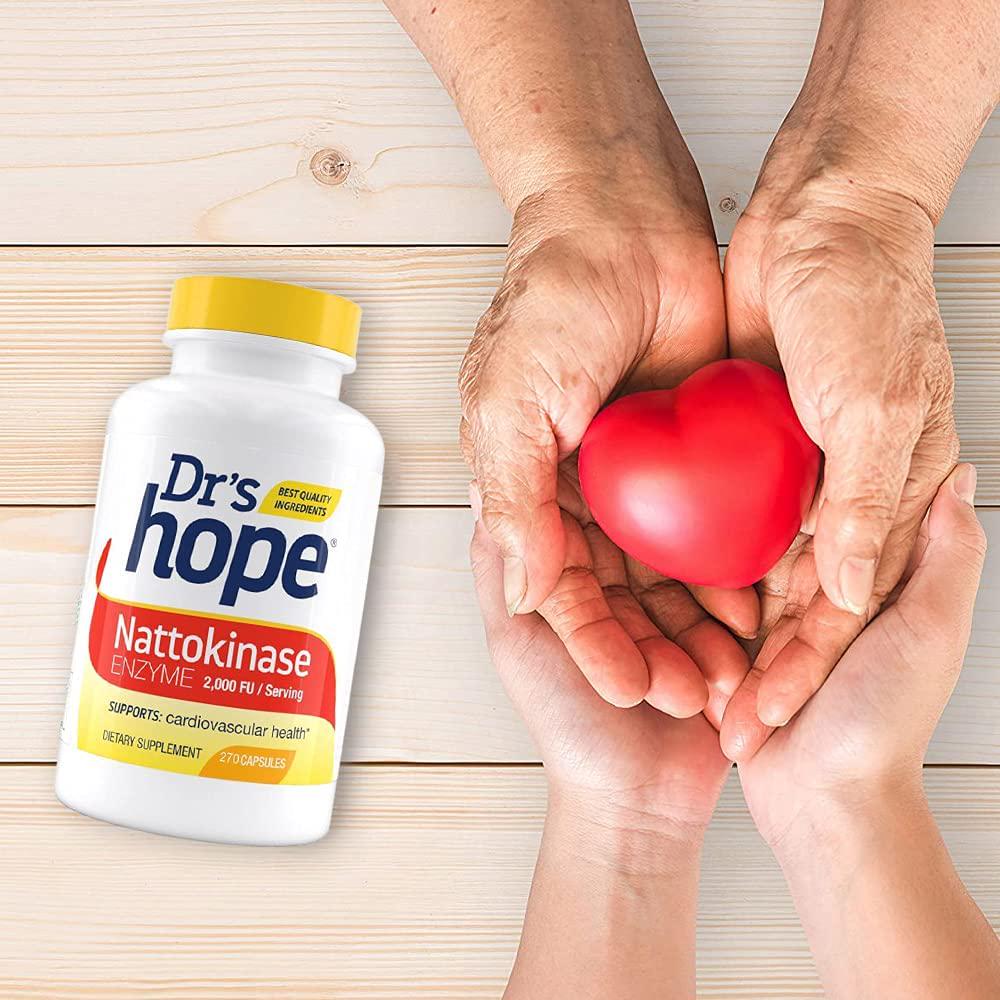 Dr&#039;s Hope Pure Nattokinase 2000 FU - Supports Circulatory and Cardiovascular Health - Non-GMO, Gluten Free, Vegan, No Artificial Additives - Made in USA - 270 Veggie Caps