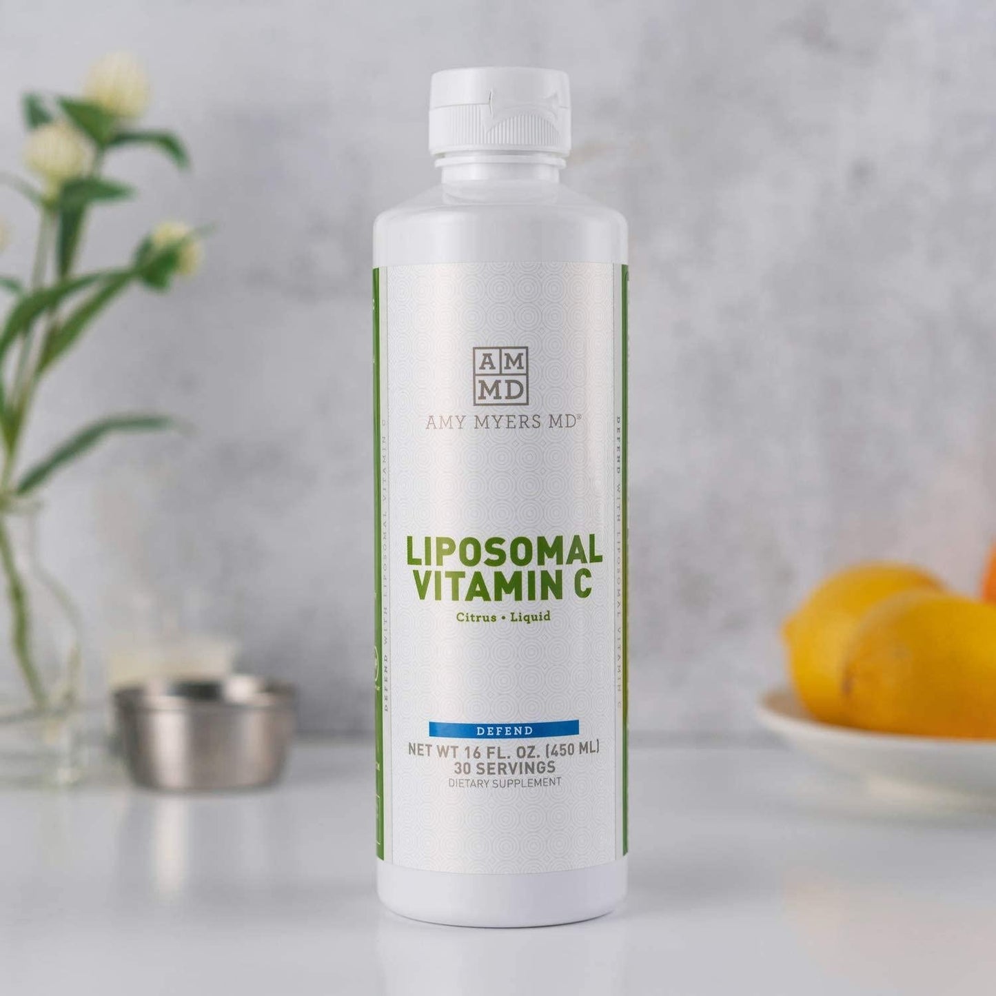 Dr Amy Myers Liposomal Vitamin C 1000mg 16oz Liquid - High Absorption VIT C, Ascorbic Acid - Antioxidant Supplement Supports Immune System and Boosts Collagen Production - Non-GMO - 30 Servings