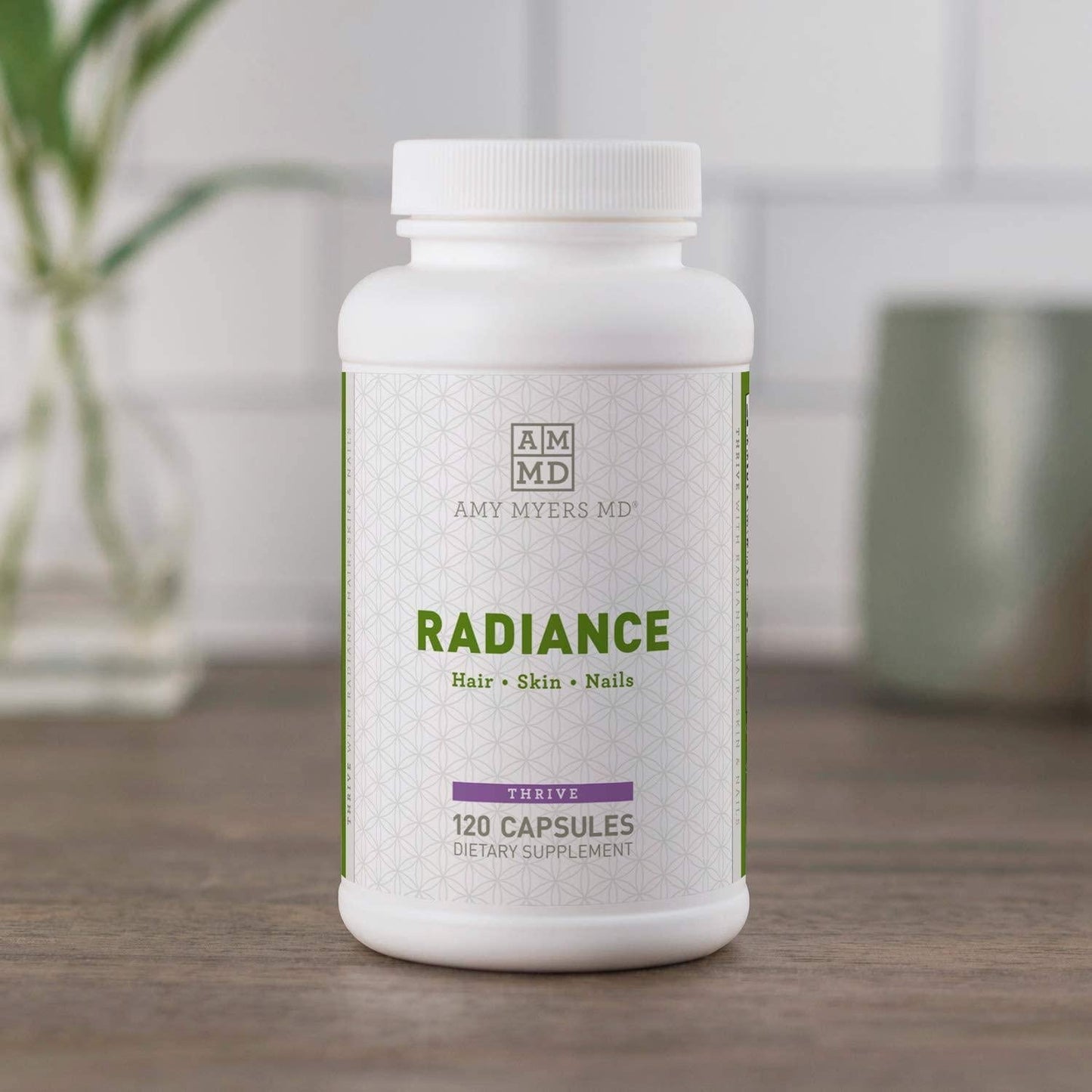 Dr. Amy Myers Radiance Hair Skin and Nails Vitamins for Women and Men - Biotin for Hair Growth, Strong Nails and Healthy Skin - Hyaluronic Acid, Vitamin B3 Niacin, Horsetail, PABA, Proline - 120 Capsules