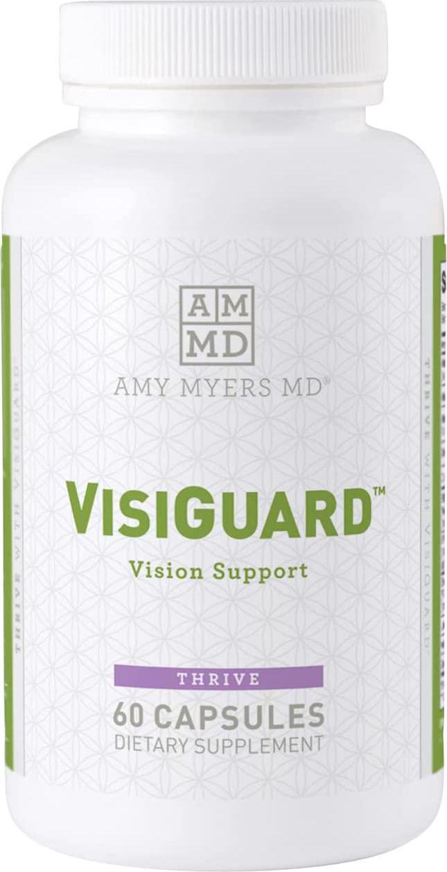 Dr. Amy Myers Visiguard for Vision Support - Eye Vitamin Supplement with Lutein, Zeaxanthin, Bilberry, Astaxanthin + More - Supports Vision Health, Blood Circulation to The Eyes and Eye Strain, 60 Caps