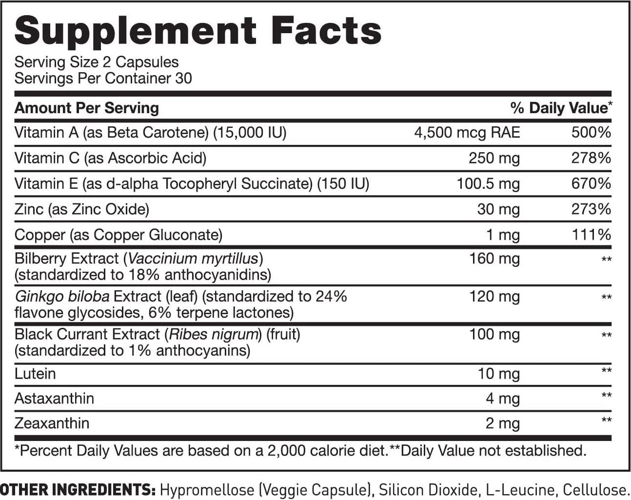 Dr. Amy Myers Visiguard for Vision Support - Eye Vitamin Supplement with Lutein, Zeaxanthin, Bilberry, Astaxanthin + More - Supports Vision Health, Blood Circulation to The Eyes and Eye Strain, 60 Caps